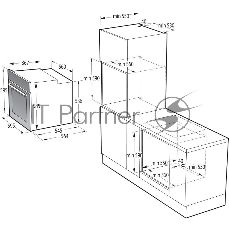 Духовой шкаф Электрический Gorenje BPSA6747A08BG черный