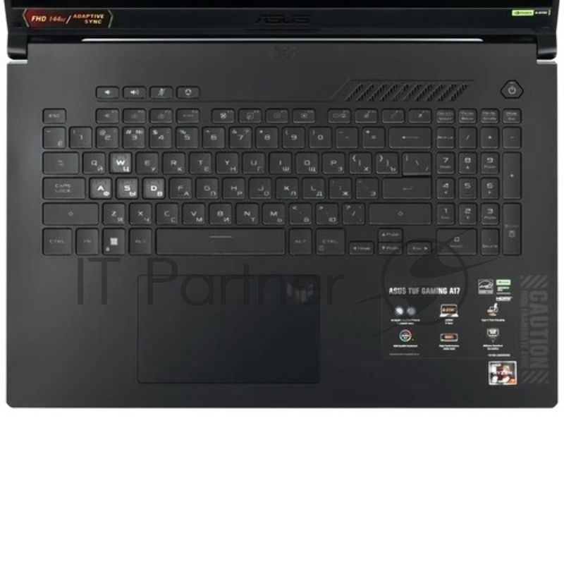 Ноутбук ASUS TUF Gaming A17 FA707NVR-HX023 AMD Ryzen 7 7435HS 3100MHz/17.3/1920x1080/16GB/51 SSD/NVIDIA GeForce RTX 4060 8GB/Wi-Fi/Bluetooth/Без ОС (90NR0JJ5-M000Z0) Grey