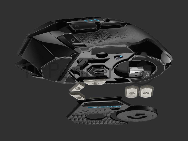 Мышь беспроводная/проводная Logitech G502 LIGHTSPEED черный, 25600 dpi, радиоканал, USB, кнопки - 11