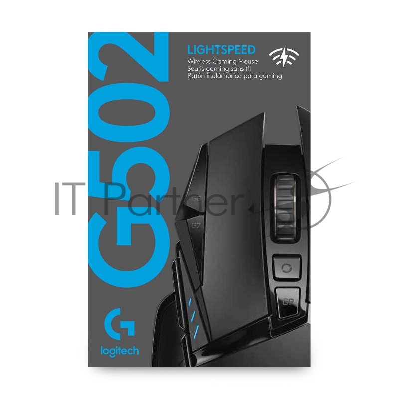 Мышь беспроводная/проводная Logitech G502 LIGHTSPEED черный, 25600 dpi, радиоканал, USB, кнопки - 11