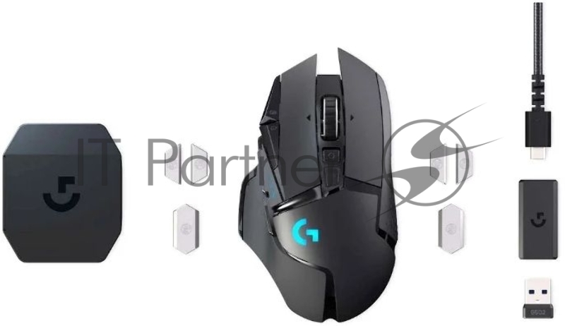 Мышь беспроводная/проводная Logitech G502 LIGHTSPEED черный, 25600 dpi, радиоканал, USB, кнопки - 11