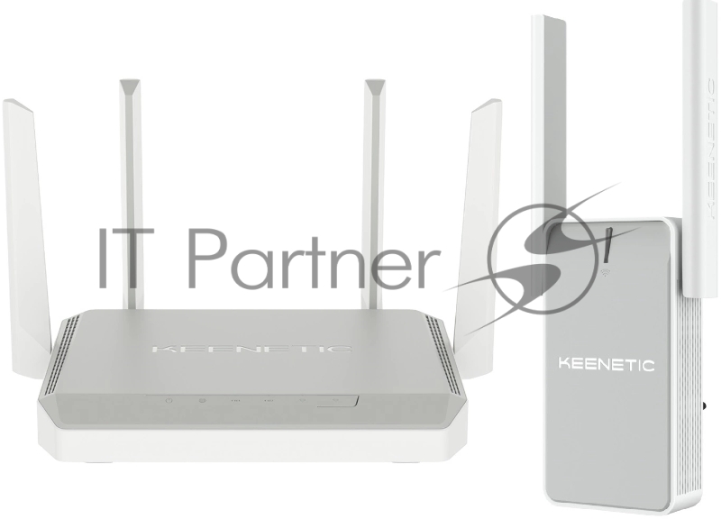 Роутер беспроводной Keenetic Peak (KN-2710 + KN-3311) AC2600 10/100/1000BASE-TX/SFP/4g ready серый