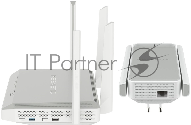 Роутер беспроводной Keenetic Peak (KN-2710 + KN-3311) AC2600 10/100/1000BASE-TX/SFP/4g ready серый