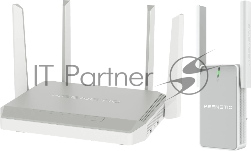 Роутер беспроводной Keenetic Peak (KN-2710 + KN-3311) AC2600 10/100/1000BASE-TX/SFP/4g ready серый
