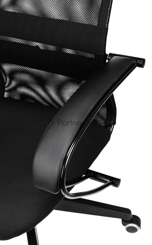 Кресло руководителя Бюрократ CH-607BS черный сетка/ткань крестов. металл хром