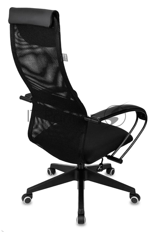 Кресло руководителя Бюрократ CH-607BS черный сетка/ткань крестов. металл хром