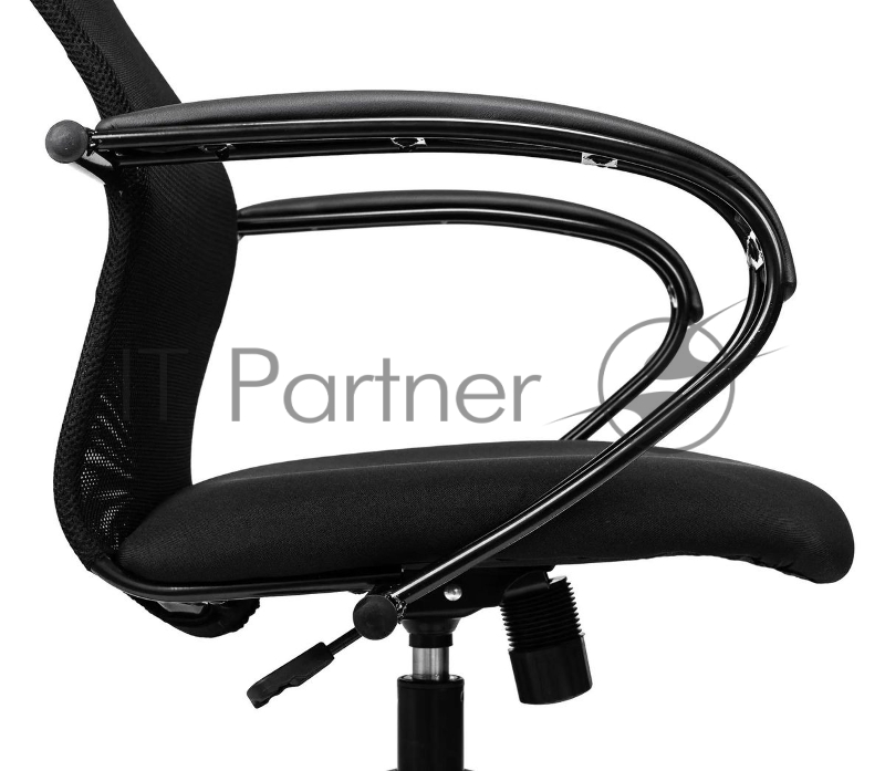 Кресло руководителя Бюрократ CH-607BS черный сетка/ткань крестов. металл хром