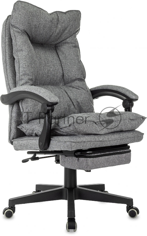 Кресло руководителя Бюрократ CH-820MSG-F светло-серый 38-404 крестов. пластик подст.для ног