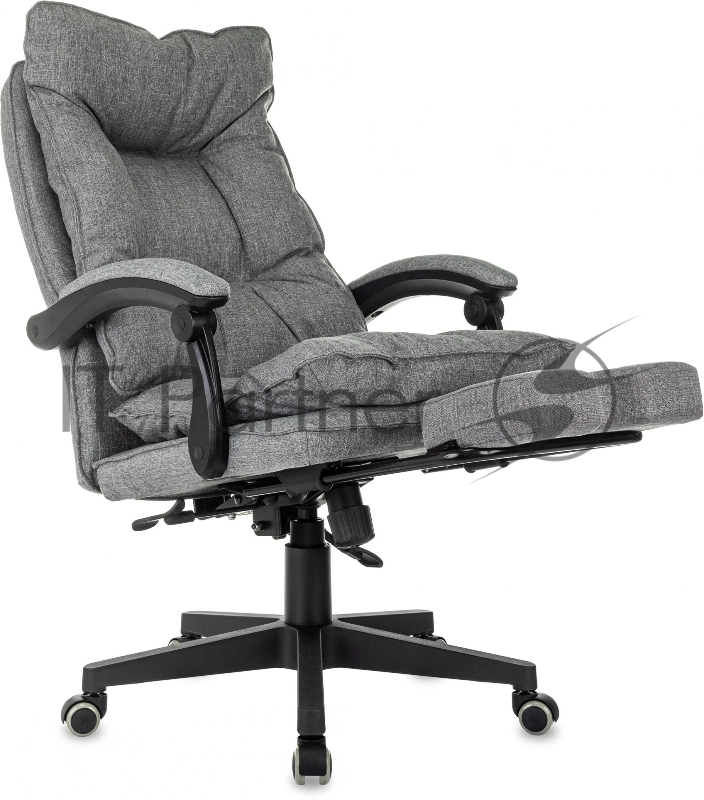 Кресло руководителя Бюрократ CH-820MSG-F светло-серый 38-404 крестов. пластик подст.для ног