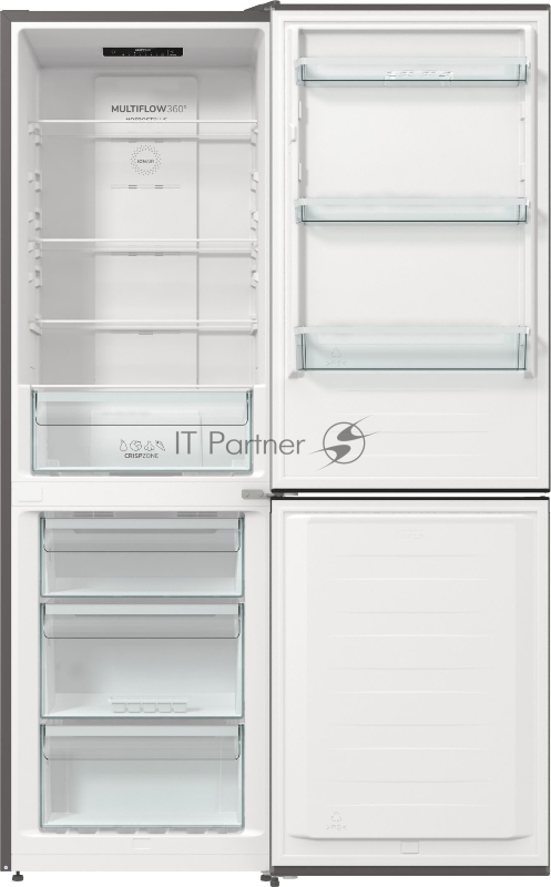 Холодильник Gorenje NRKE62XL 2-хкамерн. серебристый металлик