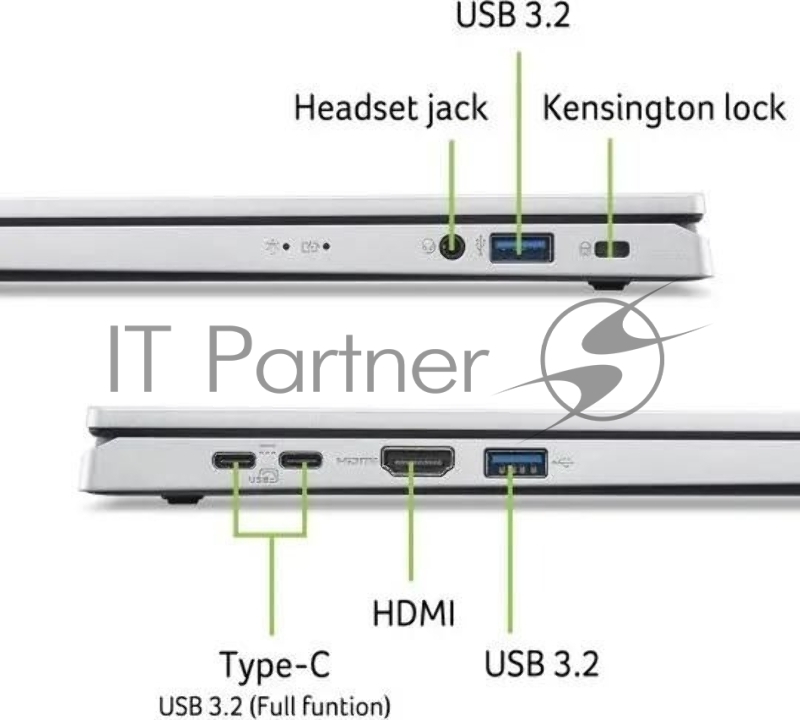 Ноутбук Acer Aspire Go AG15-32P-394D / 15,6 FHD IPS 800:1 300 nit / Core 3 N355 / UMA / 16 GB DDR5