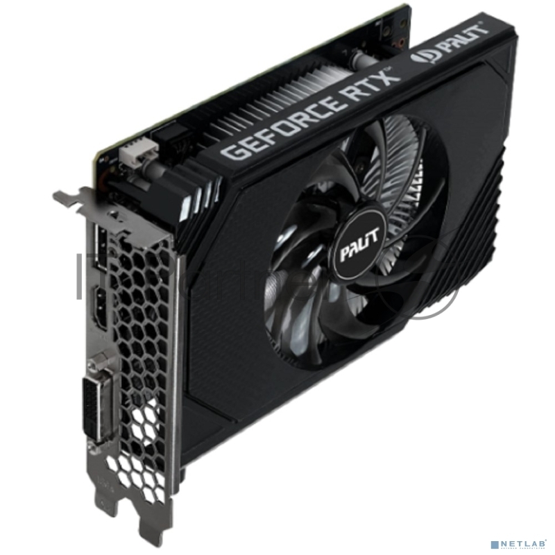 Видеокарта Palit RTX3050 STORMX OC 6Gb NVIDIA GeForce RTX 3050 6Gb PCI-E 4.0 96bit GDDR6 1042/14000 DVIx1 HDMIx1 DPx1 HDCP Ret
