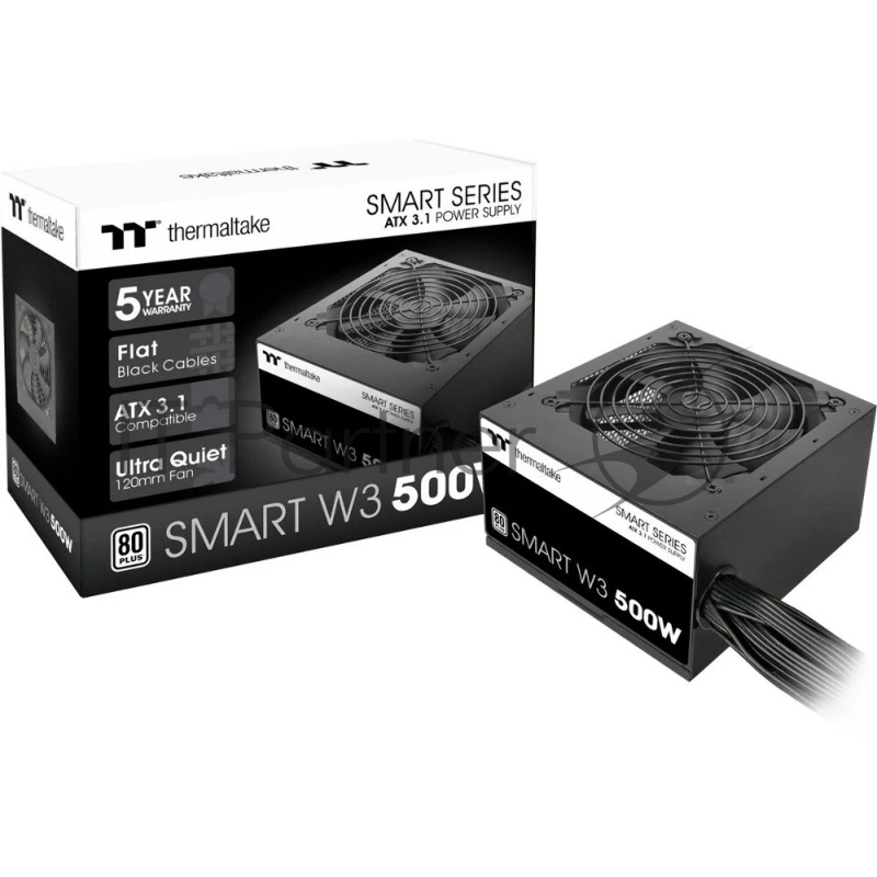 Блок питания 500W Thermaltake Smart RGB 500W (ATX, APFC, 20+4 pin, 120mm fan, PCI-E 6+2Px2, 4xSATA) (PS-SPW-0500NNFAWE-1)