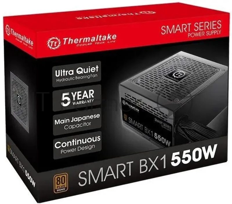 Блок питания 550W Thermaltake Smart BX1 SE 550W (ATX, APFC, 20+4 pin, 120mm fan, PCI-E 6+2Px2, 4xSATA) (PS-SPD-0550NNSABE-2)