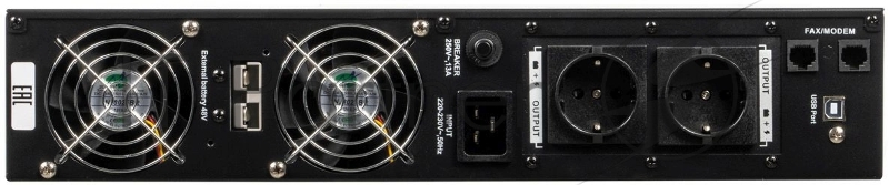 Источник бесперебойного питания Бастион Rapan 1000-RACK-IN-2X9 700Вт 1000ВА черный