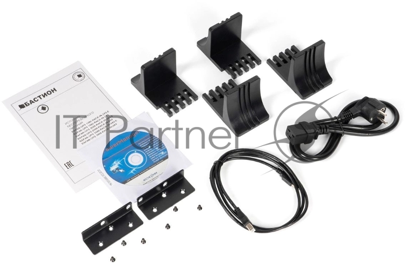 Источник бесперебойного питания Бастион Rapan 1000-RACK-IN-2X9 700Вт 1000ВА черный