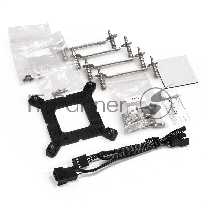 Система водяного охлаждения ExeGate EX293457RUS BlackWater-240V2.PWM.RGB черный 120мм алюминий 2000rpm 22db 4-pin 220W