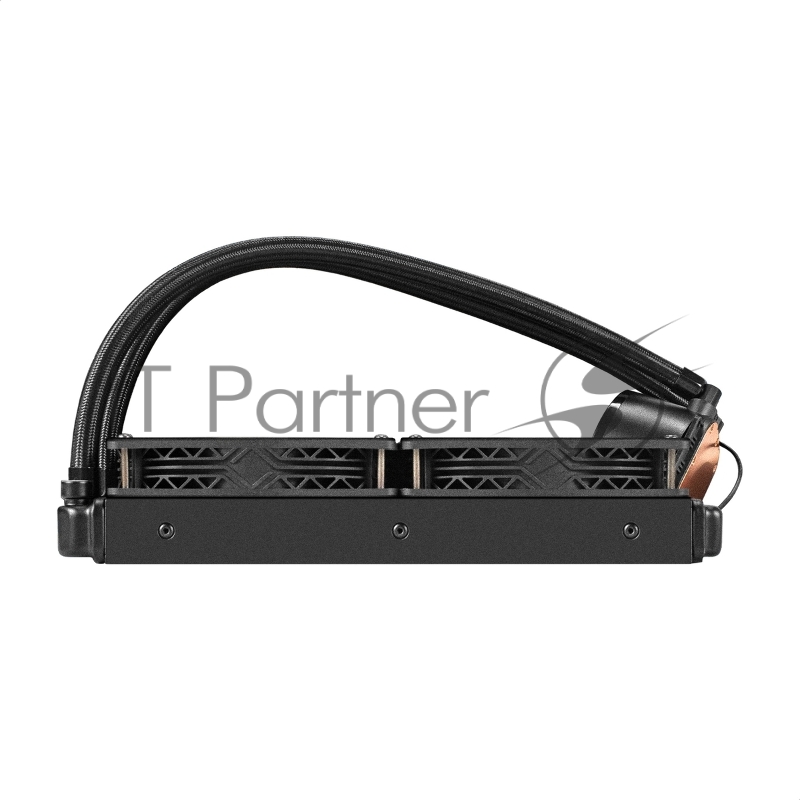 Комплект водяного охлаждения ExeGate BlackWater-240V2.PWM.RGB EX293457RUS черный 120мм алюминий+медь 2000rpm 22db 4-pin