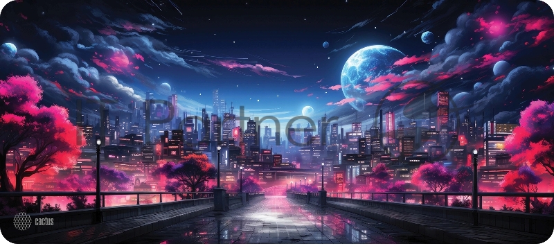 Коврик для мыши Cactus Fantasy space 900x400x3мм (CS-MP-PRO14XXL)