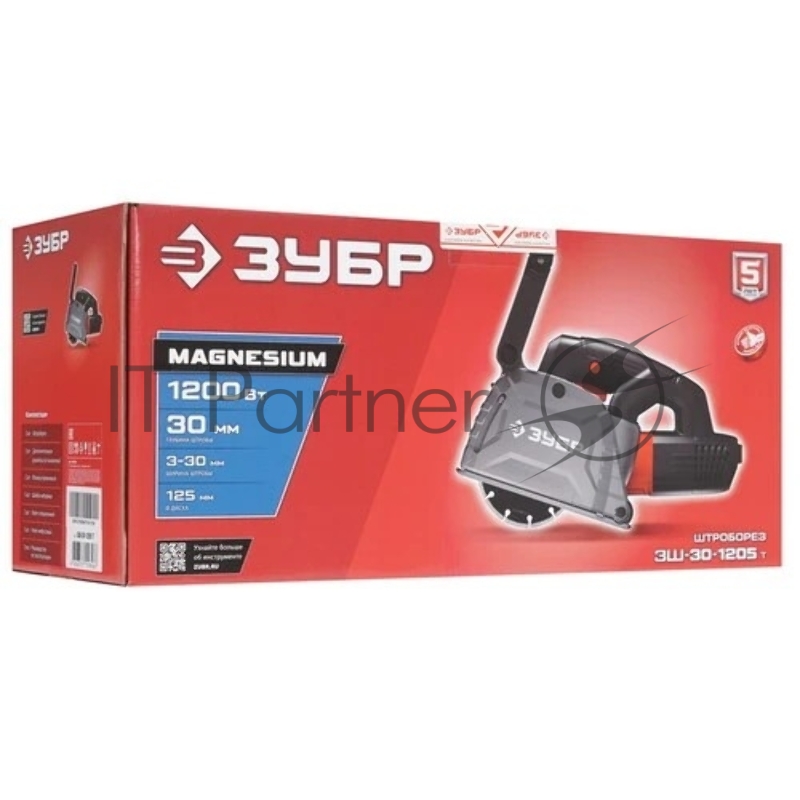 ЗУБР d 125 мм, 1200 Вт, 30 мм, штроборез (бороздодел) (ЗШ-30-1205 Т)