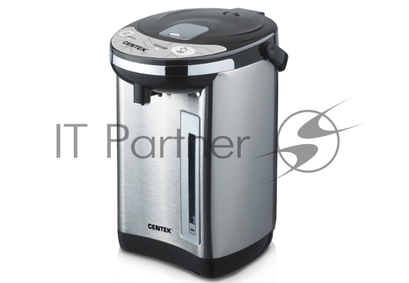 Термопот Centek CT-1084 (сталь) 6.0л, 750Вт, 2 способа подачи воды, двойная защита от перегрева