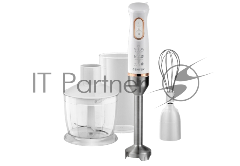 Блендер Centek CT-1347 White 800Вт, турбо режим, DC мотор, стакан 600мл +мерн стакан 600мл