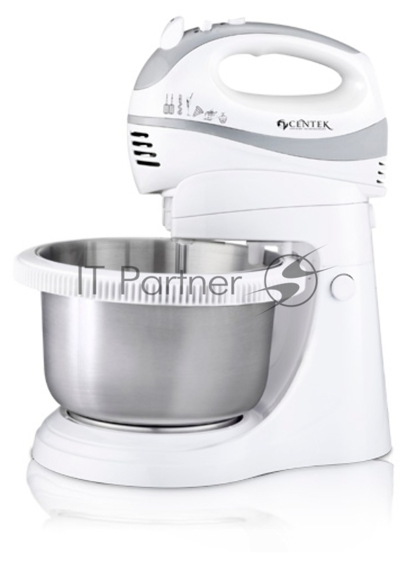 Миксер Centek CT-1107 бел/сталь
