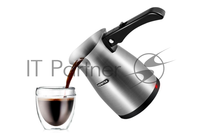 Электрическая турка Centek CT-1099 SS серебристый, исп. кофе - молотый, 0.5 л, 480 Вт
