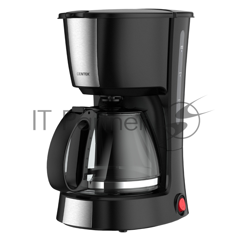 Кофеварка капельная Centek CT-1148 Steel/Black, исп. кофе - молотый, 0.6 л, 600 Вт.