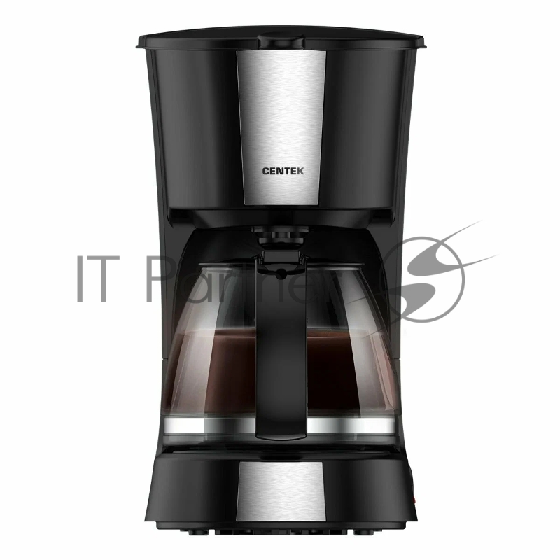 Кофеварка капельная Centek CT-1149 черный/сталь, исп. кофе - молотый, 1.2 л, 980 Вт.
