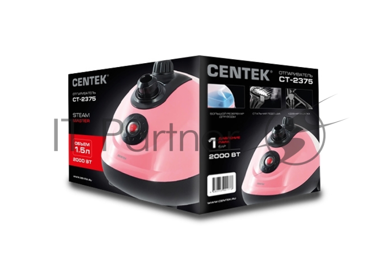 Отпариватель Centek CT-2375 розовый/черн