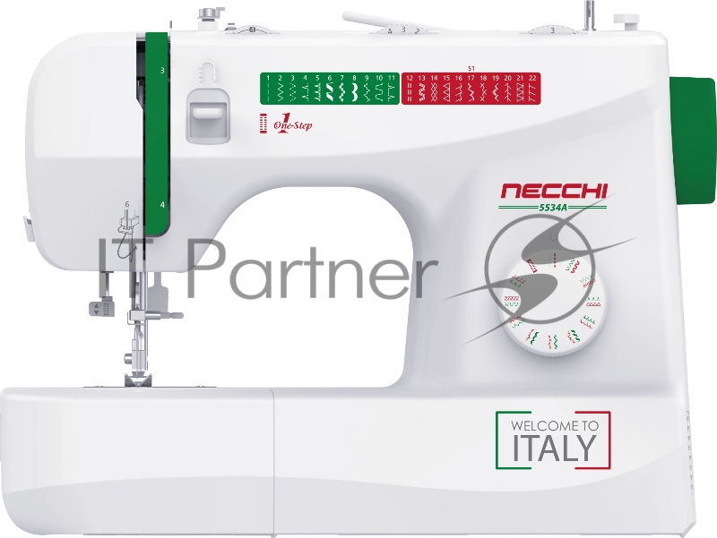 Швейная машина Necchi 5534 А 23 операции, петля автомат , верт.челнок , рег.длины и ширины стежкаа