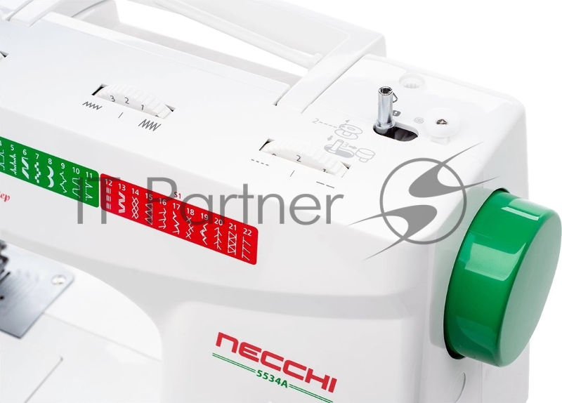 Швейная машина Necchi 5534 А 23 операции, петля автомат , верт.челнок , рег.длины и ширины стежкаа