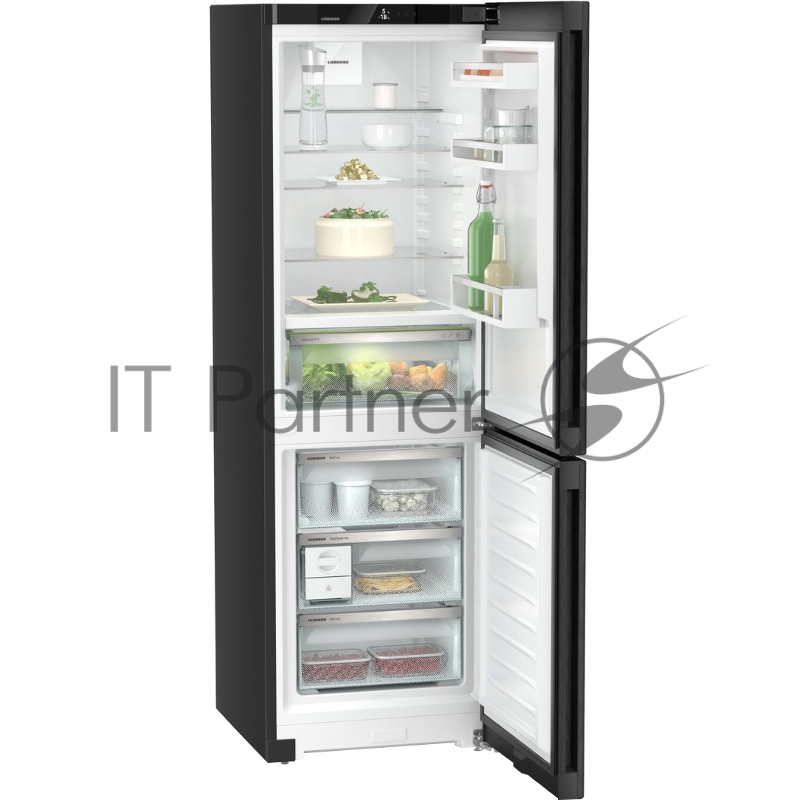 Холодильник Liebherr CBNbda 5223-22 001 черная нержавеющая сталь двухкамерный 225/94л морозилка снизу, No Frost