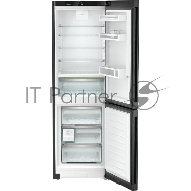 Холодильник Liebherr CBNbda 5223-22 001 черная нержавеющая сталь двухкамерный 225/94л морозилка снизу, No Frost