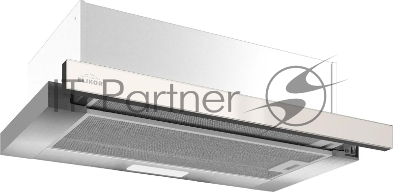 Вытяжка каминная Elikor Интегра GLASS 60П-650-В2Л белый управление: кнопочное (1 мотор)
