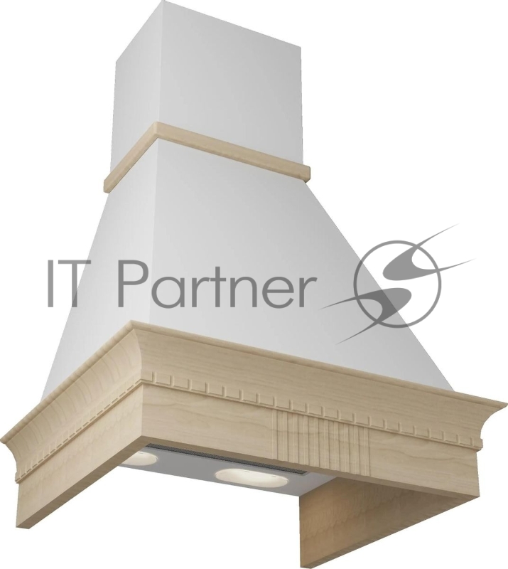 Вытяжка каминная Elikor Даниела 90П-650-П3Д белый муар управление: кнопочное (1 мотор)