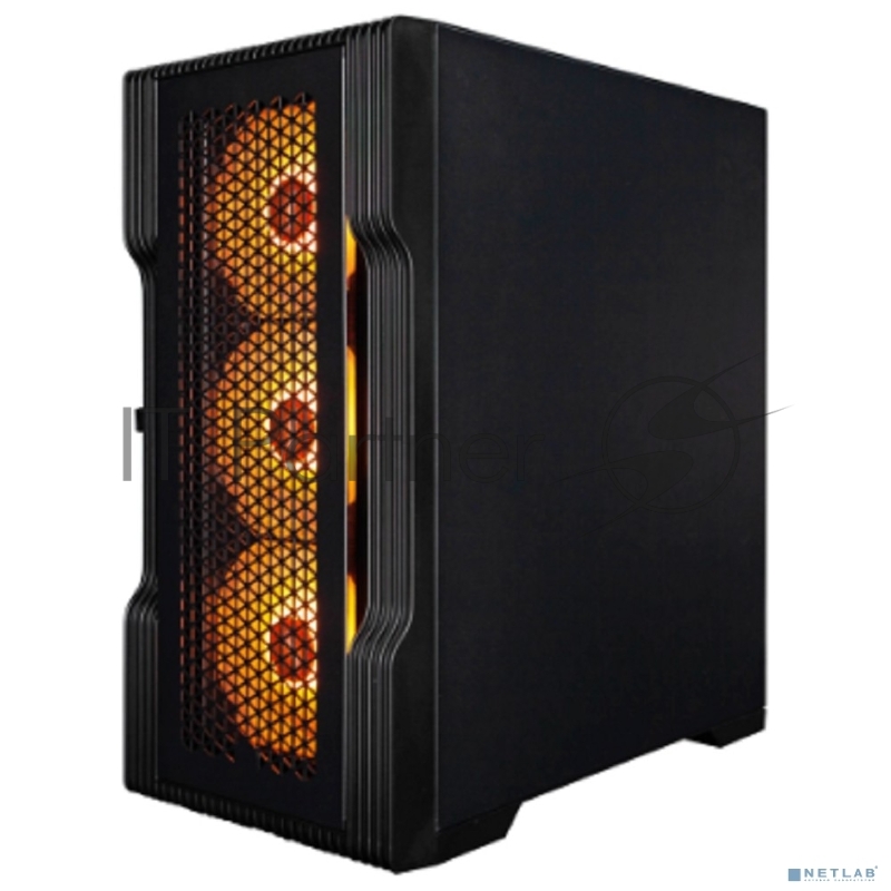 Корпус 1STPLAYER TRILOBITE T3 ARGB Black / mATX / 4x120mm ARGB fans / T3-BK-4F7