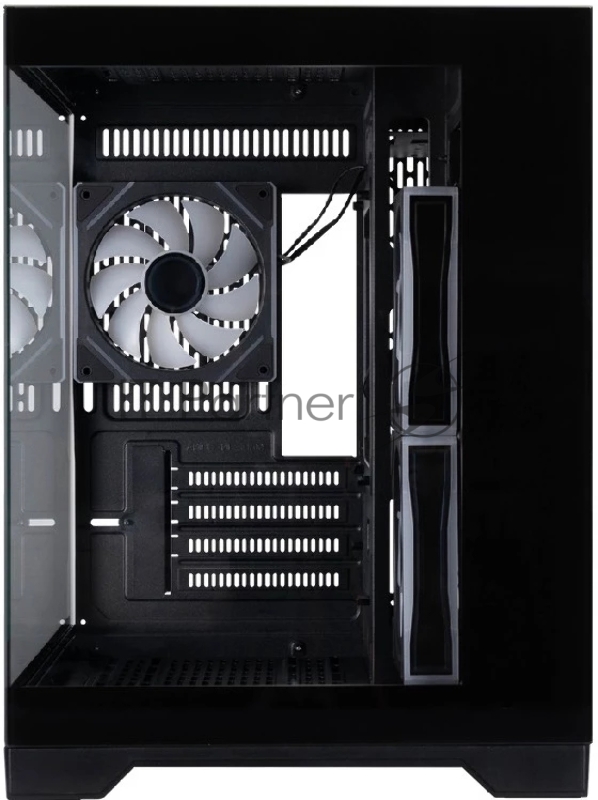 Корпус 1STPLAYER MEGAVIEW MV6-TP ARGB Black / mATX / 3x120mm ARGB fans / MV6-TP-BK-2FC7R-1FC7