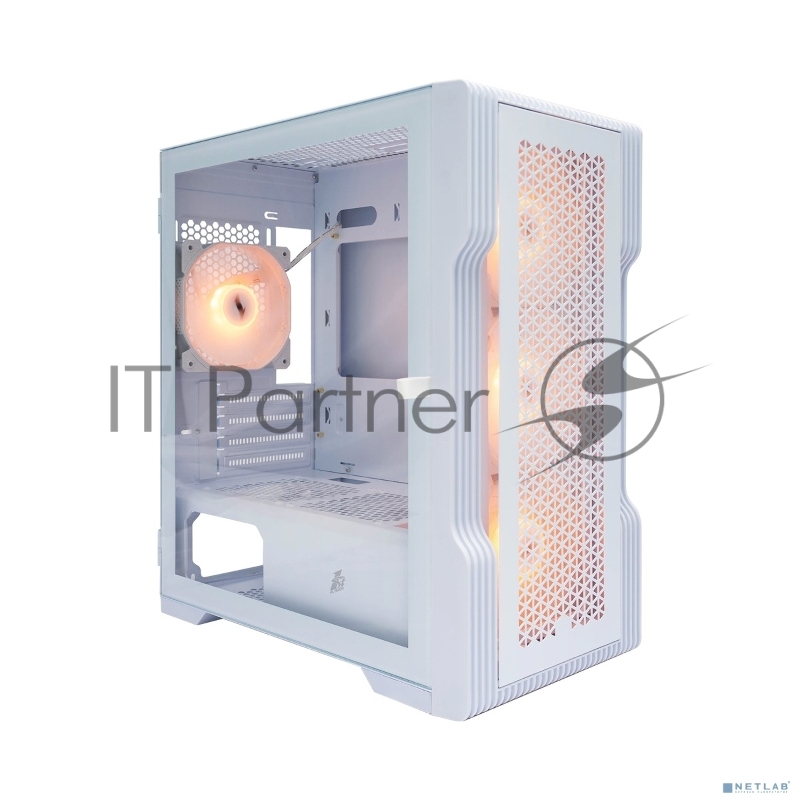 Корпус 1STPLAYER TRILOBITE T3 ARGB White / mATX / 4x120mm ARGB fans / T3-WH-4F7-W