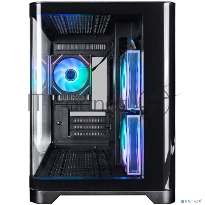 Корпус 1STPLAYER UVIEW UV6 ARGB Black / mATX / 3x120mm ARGB fans / UV6-BK-2FC7R-1FC7