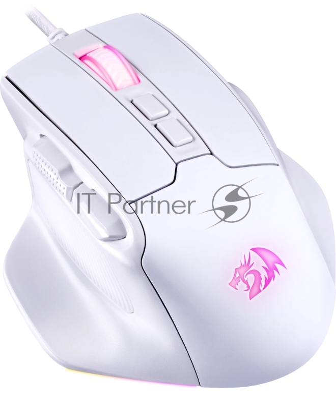 Мышь проводная REDRAGON Bullseye белый, 12400 dpi, USB, кнопки - 8