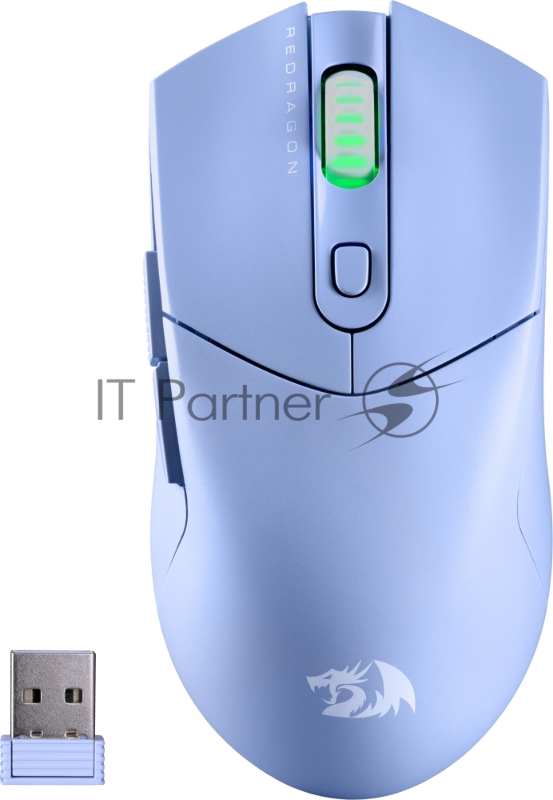 Мышь беспроводная REDRAGON St4r Pro голубой, 26000 dpi, радиоканал, Bluetooth, USB, кнопки - 6