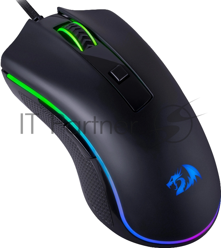 Мышь проводная Redragon Cypher 72075, черный, 12800 dpi, USB, кнопки - 7