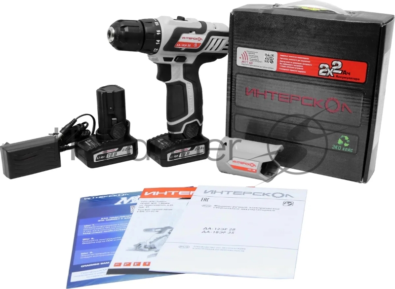 Дрель-шуруповерт Интерскол ДА-18ЭР+ подарок АЗУ-18В 18Вт аккум. патрон:быстрозажимной (436.2.2.15)
