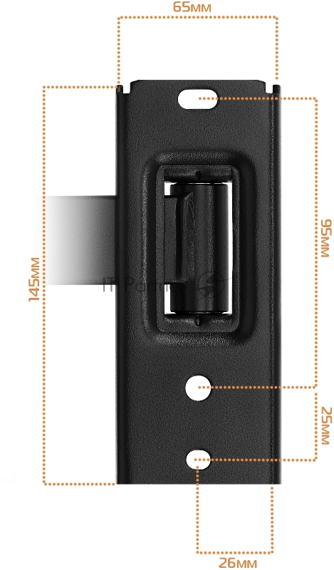 Кронштейн для телевизора Buro MF1 черный 13-60 макс.25кг настенный поворот и наклон