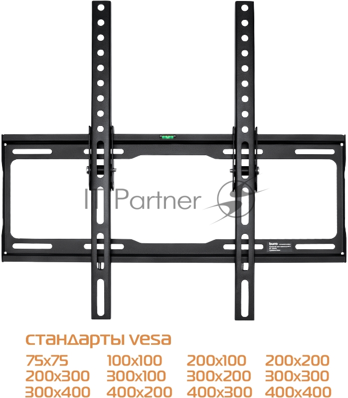 Кронштейн для телевизора Buro MT1 черный 22-65 макс.35кг настенный наклон