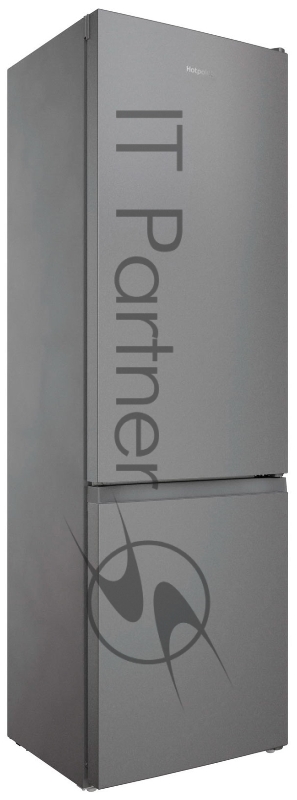 Холодильник HOTPOINT HT 4200 S серебристый двухкамерный 247/78л морозилка снизу, No Frost