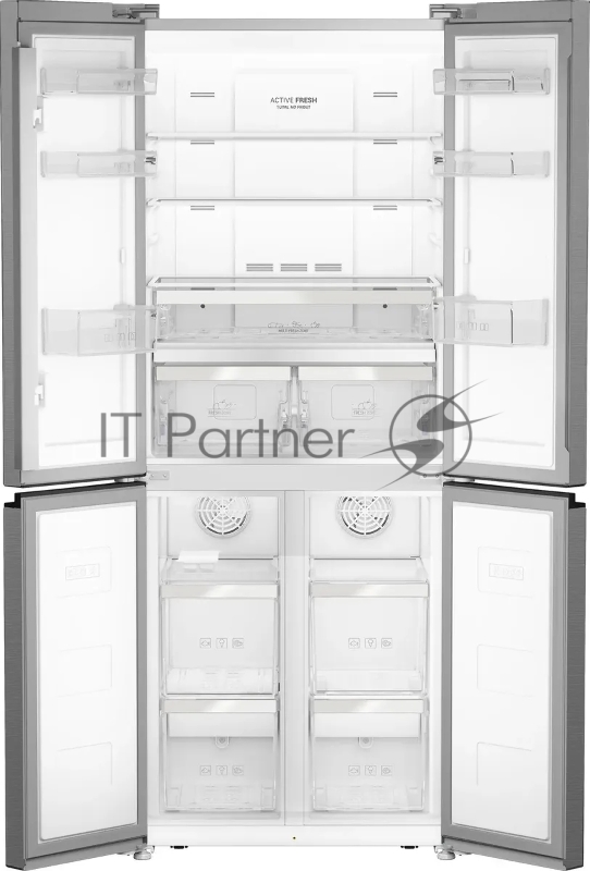 Холодильник HOTPOINT HFP4 480I X нержавеющая сталь трёхкамерный 300/150л морозилка снизу, No Frost