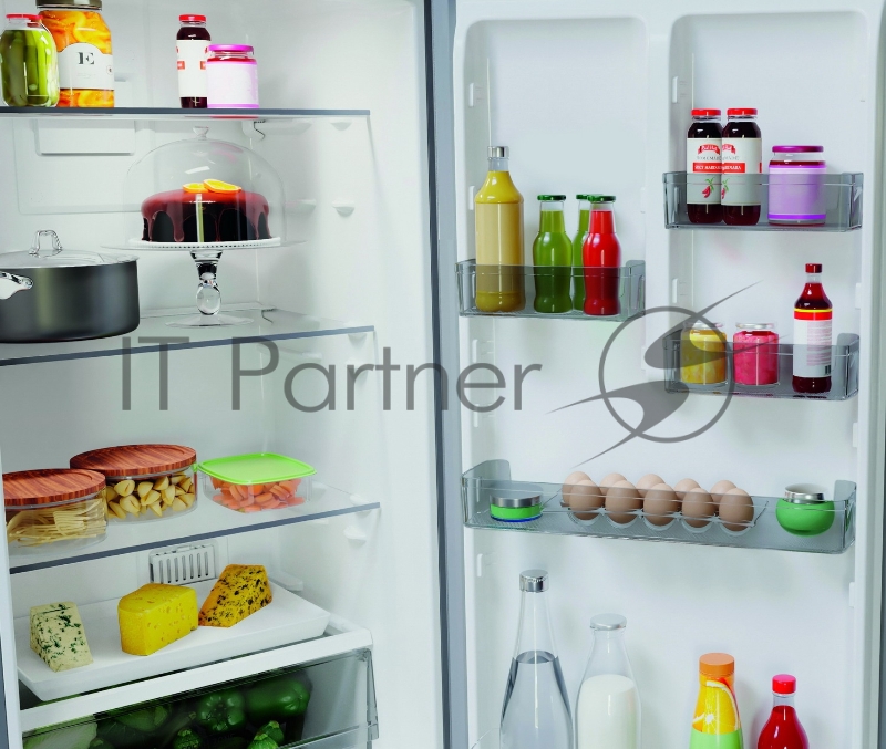 Холодильник HOTPOINT HT5200S (R) серебристый двухкамерный 247/78л морозилка снизу, No Frost